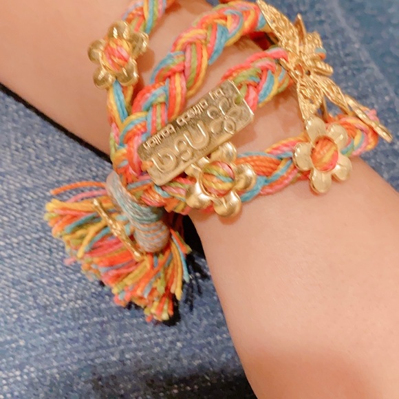 Brazil Multi Strand Butterfly Colored Bracelet - Picture 2 of 4